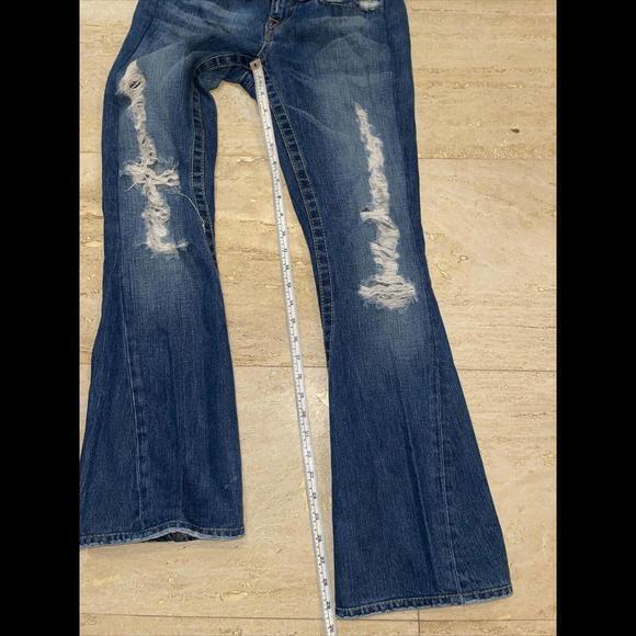 True Religion Twist‎ Flare Size 26 Joey World Tour Distressed Ripped Jeans - Picture 4 of 10